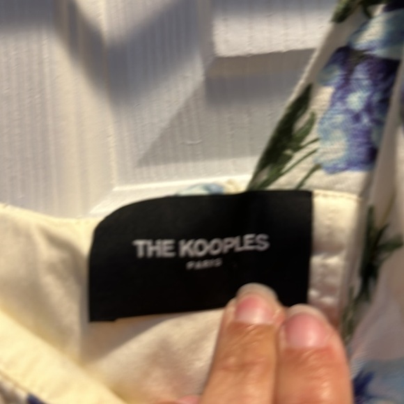 The Kooples Floral Linen Flounce Corset Tank Top 2 - Picture 3 of 11